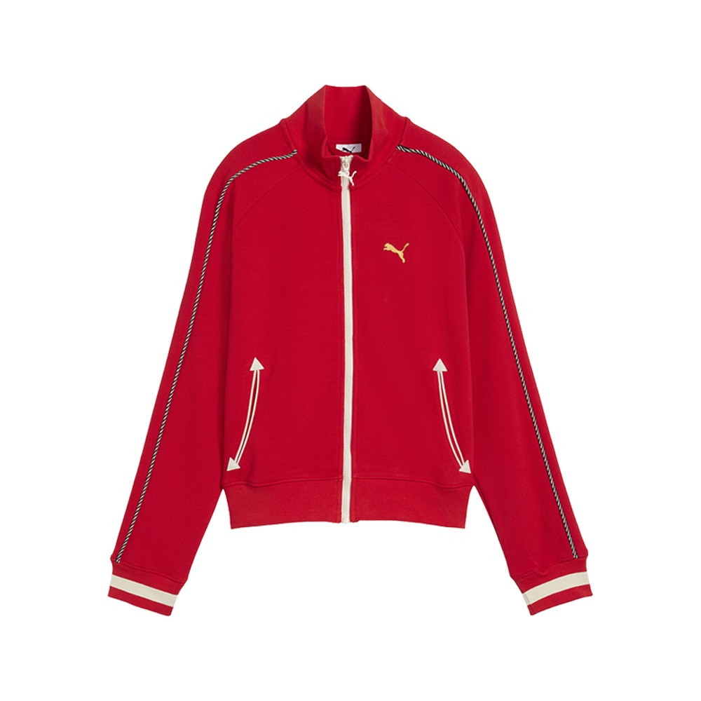 PUMA T7 Las Vegas Women's Short Track Jacket in Red, Size M
