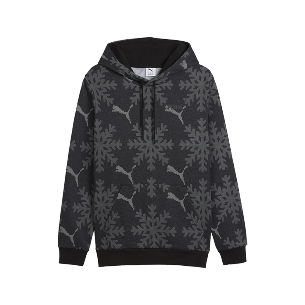 PUMA Essentials Logo Lab Men's Holiday Hoodie in Black, Size S
