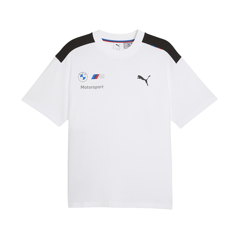PUMA BMW M Motorsport Replica Men's Drivers T-Shirt in White, Size XS