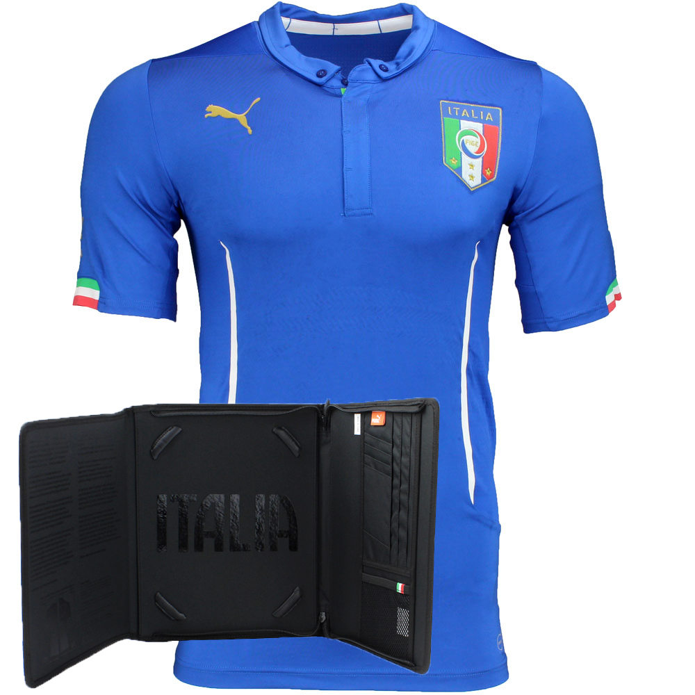 Blue Mens FIGC Italia Home ACTV Authentic