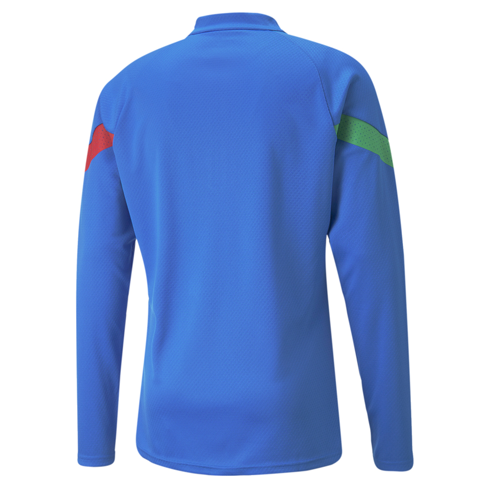 S PUMA ITALIA ITALY FIGC 1/4-Zip Slim Long Sleeve Training Jersey Light  Blue for sale online