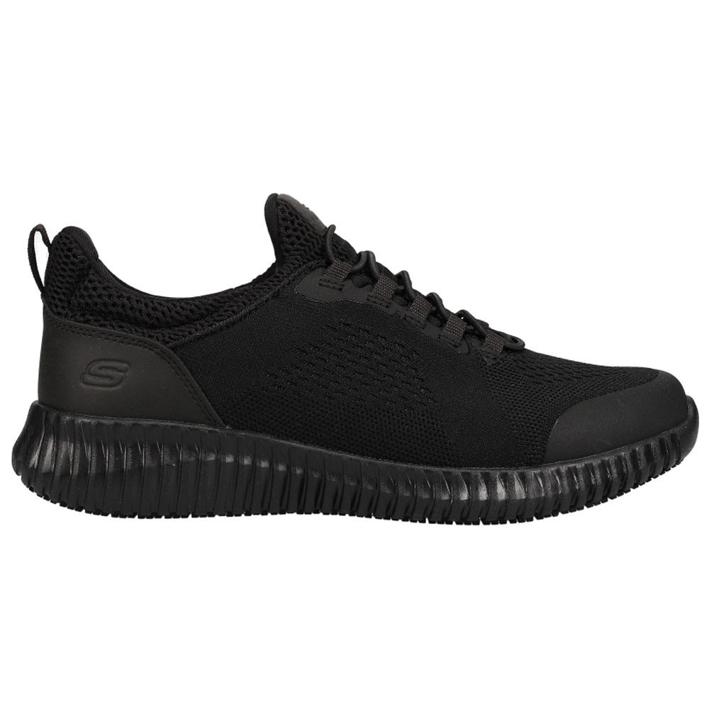 Shop Black Womens Skechers Cessnock Carrboro Slip Resistant Work Shoes