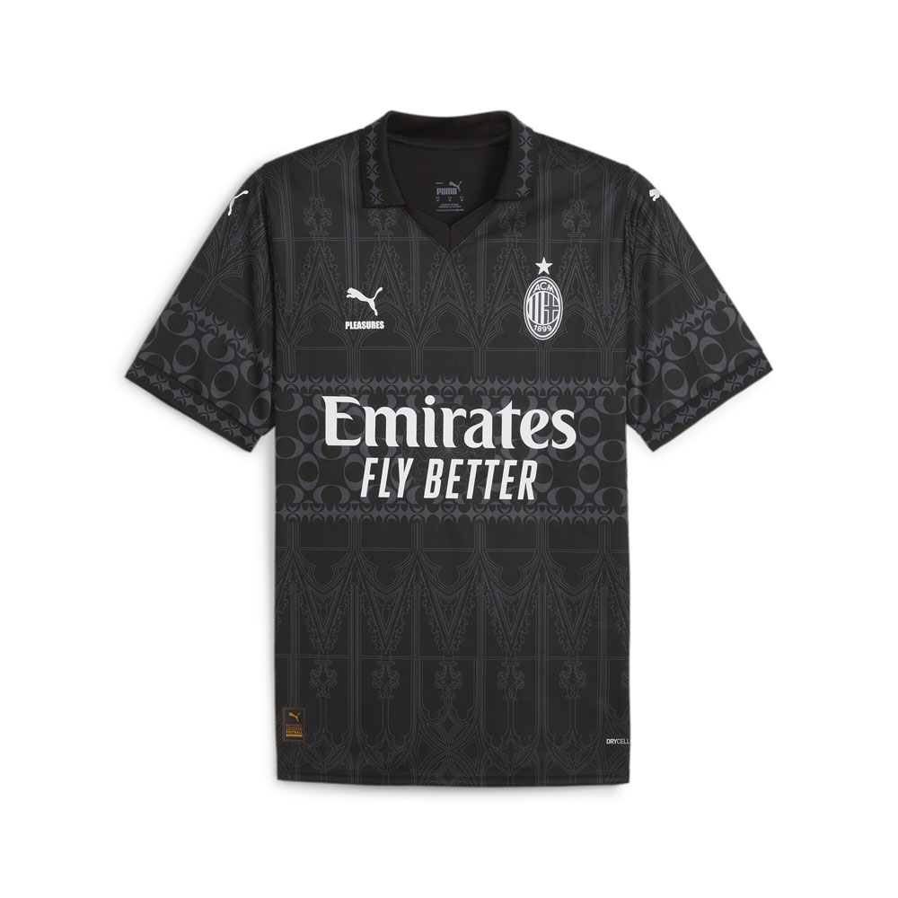 【大注目】 Puma Acm Collared Replica Jersey X Pleasures Mens Black トップス