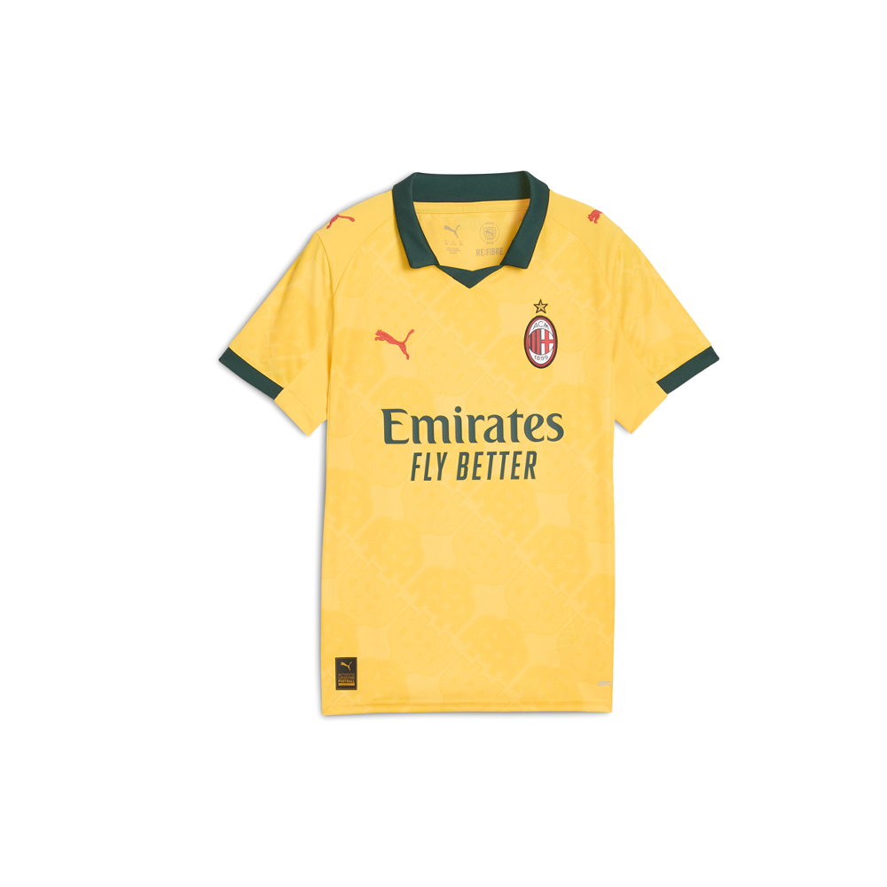 PUMA AC Milan 25/26 Third Replica Big Kids' Soccer Jersey in Yellow, Size L