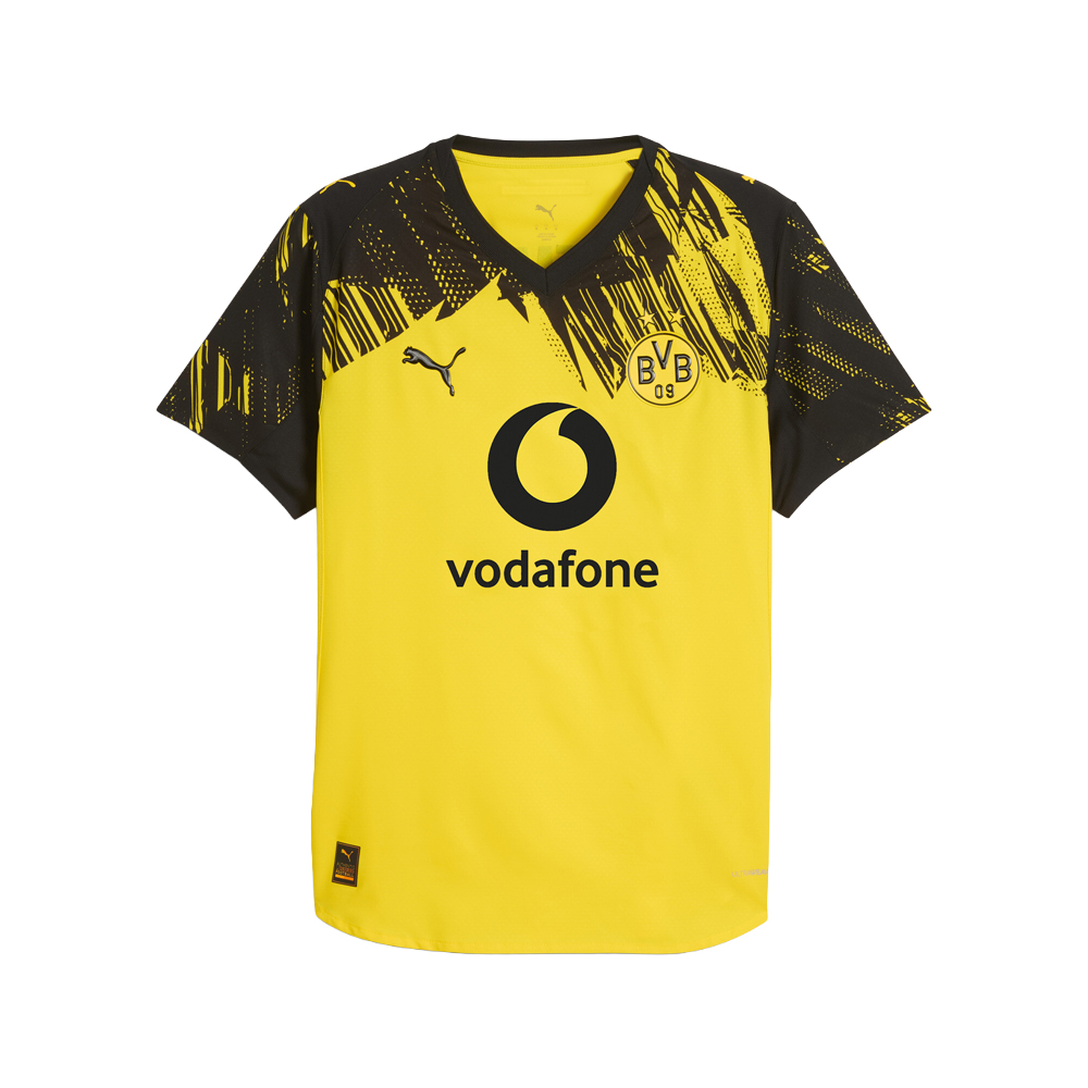 PUMA Borussia Dortmund Authentic Home 25/26 Men's Soccer Jersey in Yellow, Size S