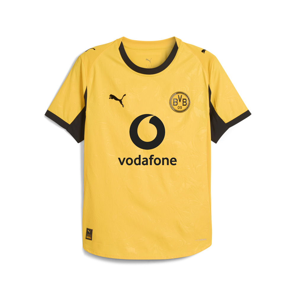 PUMA Borussia Dortmund 25/26 Authentic Cup Crew Neck Short Sleeve Soccer Jersey