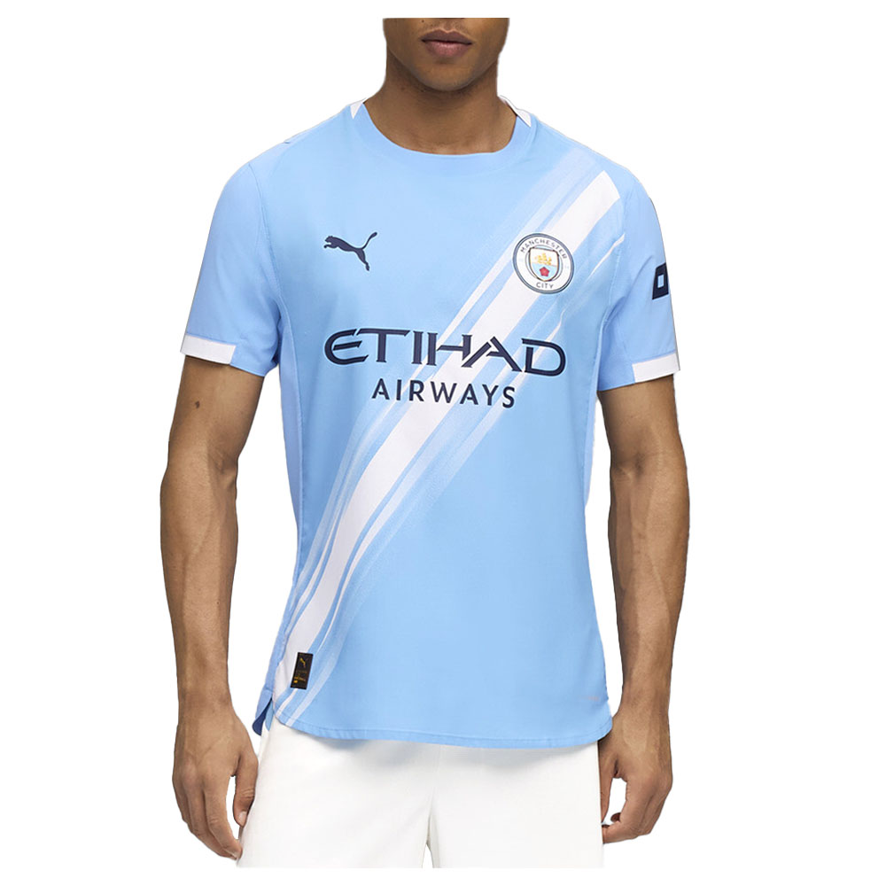 PUMA Manchester City F.C. Crew Neck Short Sleeve Home Soccer Jersey Authentic
