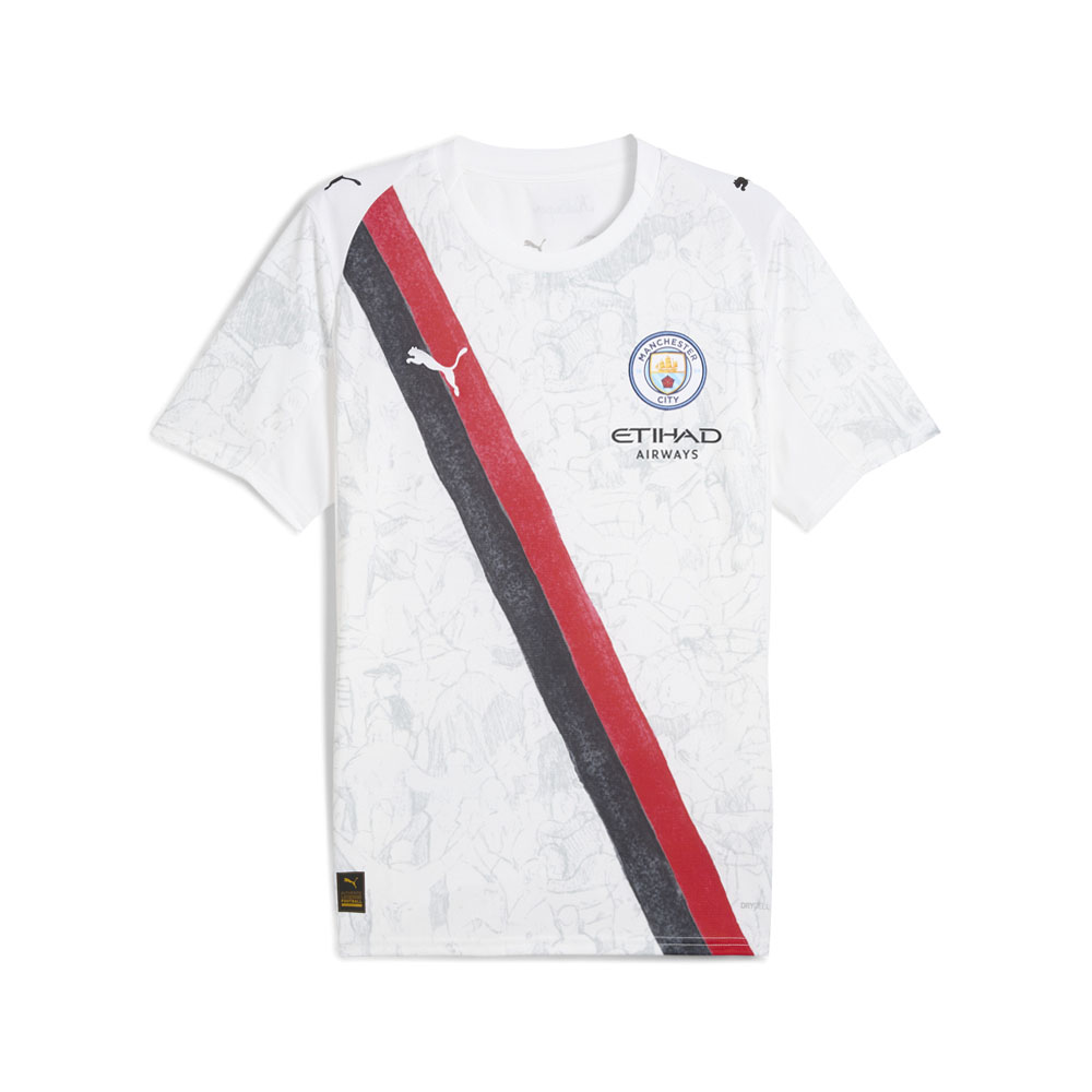 PUMA PUMA X KIDSUPER Manchester City F.C. Crew Neck Short Sleeve Soccer Jersey Replica