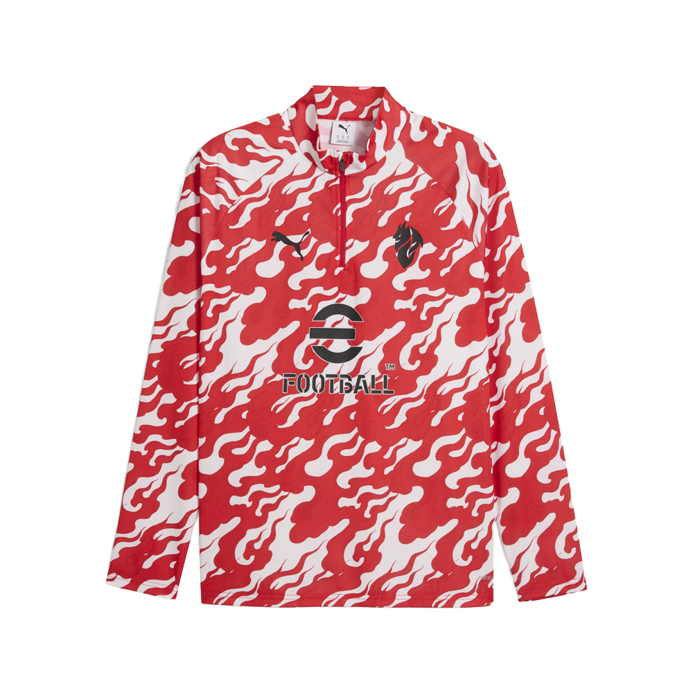 PUMA AC Milan Quarter Zip Soccer Pullover Sweatshirt