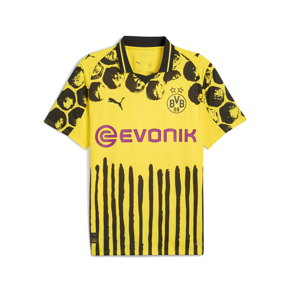 PUMA PUMA X KIDSUPER Borussia Dortmund Collared Short Sleeve Soccer Jersey Replica