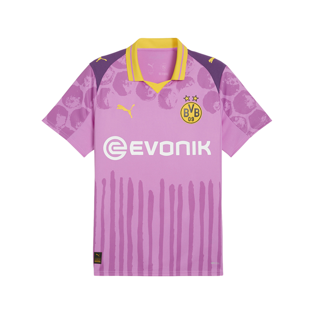 PUMA PUMA X KIDSUPER Borussia Dortmund Collared Short Sleeve Soccer Jersey Replica