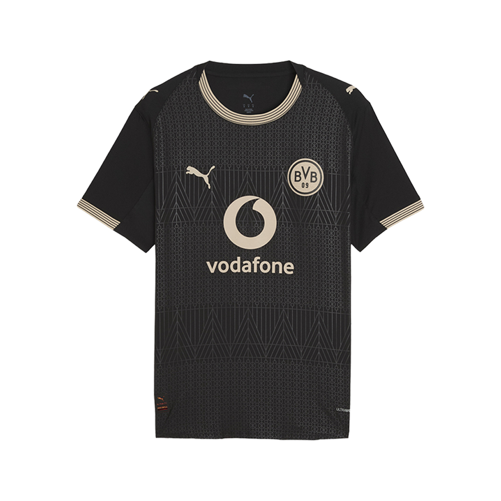 PUMA Borussia Dortmund Special Edition Authentic Men's Soccer Jersey in Black, Size M