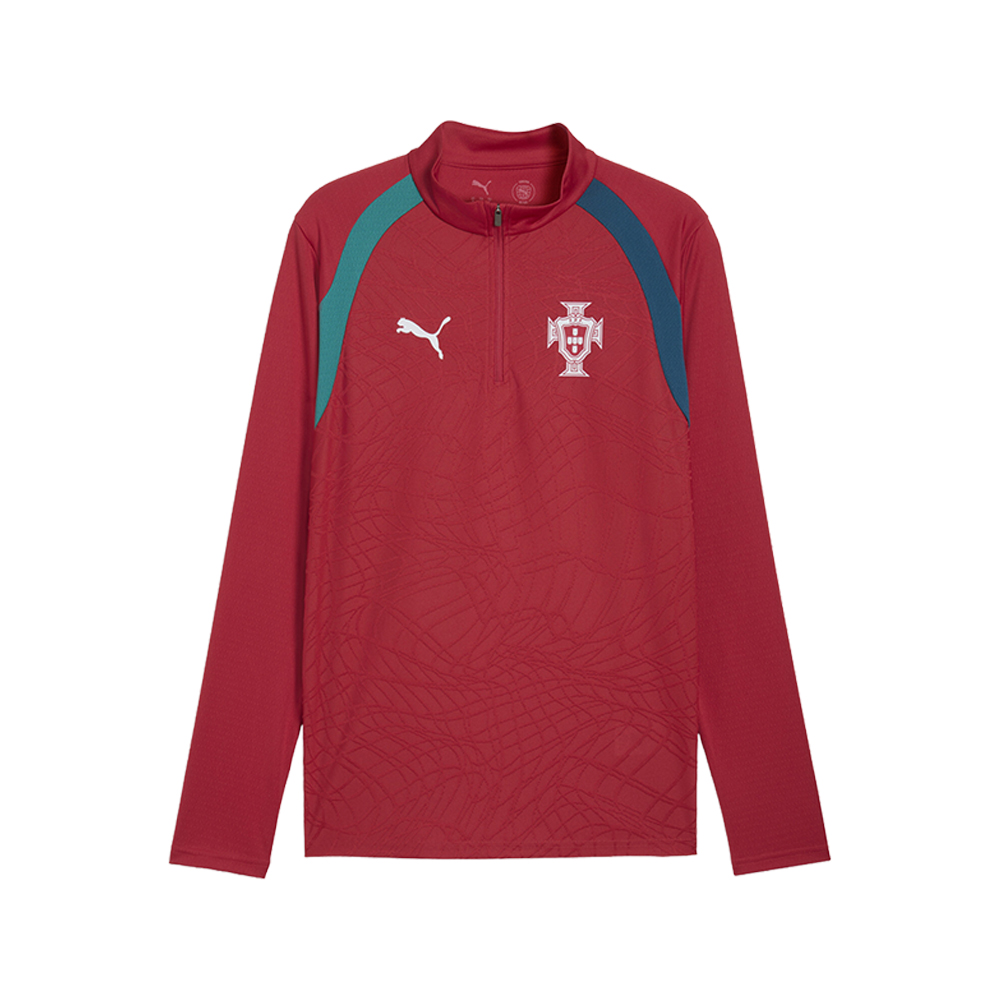 PUMA Portugal Crew Neck Long Sleeve Quarter Zip Pullover