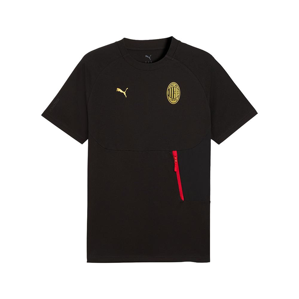 PUMA AC Milan Pumatech Crew Neck Short Sleeve Athletic T-Shirt