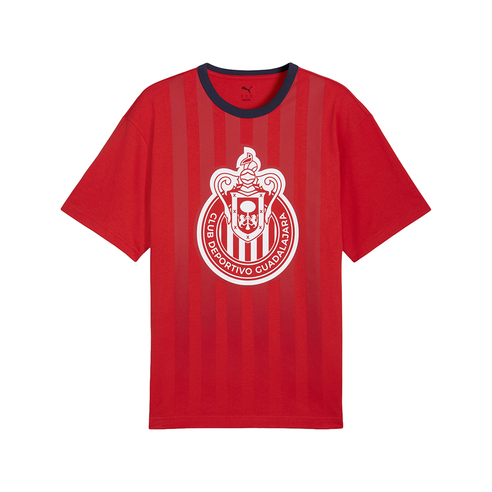 PUMA Chivas Graphic Crest Relaxed Crew Neck Short Sleeve T-Shirt