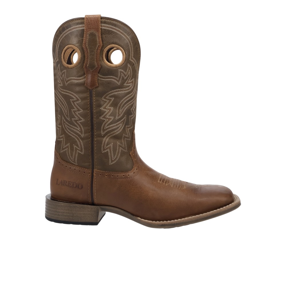 Laredo Atkins Square Toe Pull On Cowboy Boots