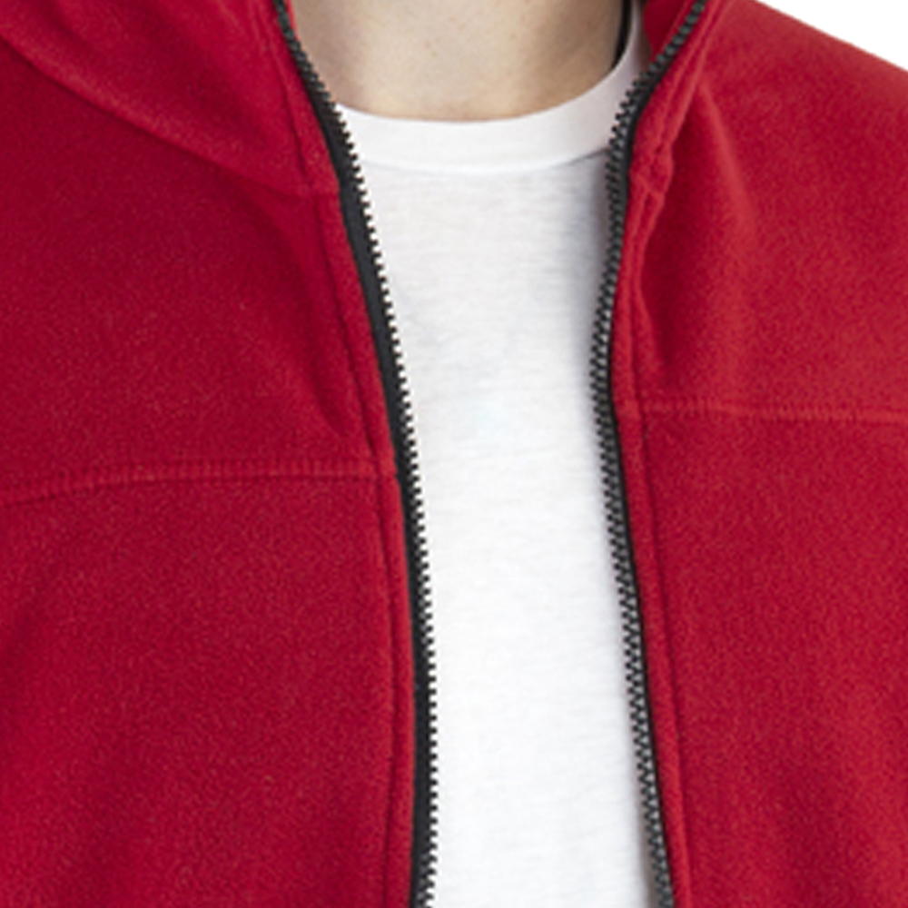 River's End Microfleece Jacket Mens Red Casual Athletic Outerwear 8097-RD