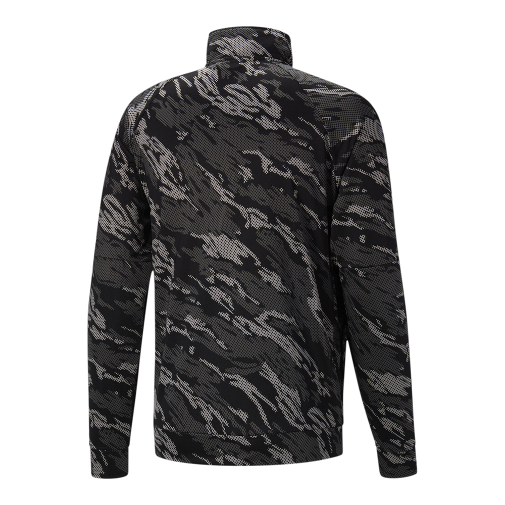 Puma Contrast Camo 2.0 Full Zip Jacket Mens Black Casual Athletic Outerwear 8467