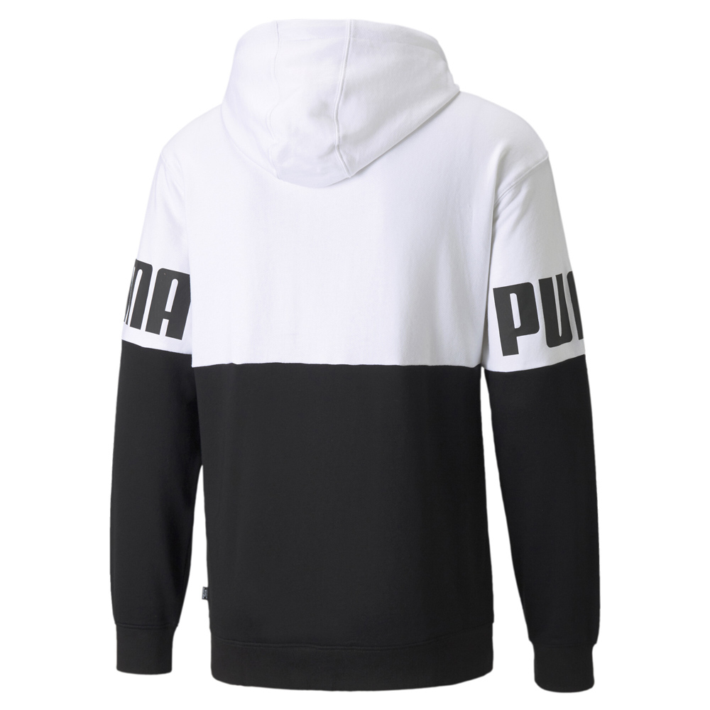 Puma Power Colorblock Full Zip Hoodie Mens White Casual Athletic ...