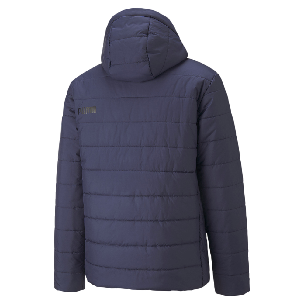 Puma Essentials Padded Full Zip Jacket Mens Blue Casual Athletic Outerwear 84893