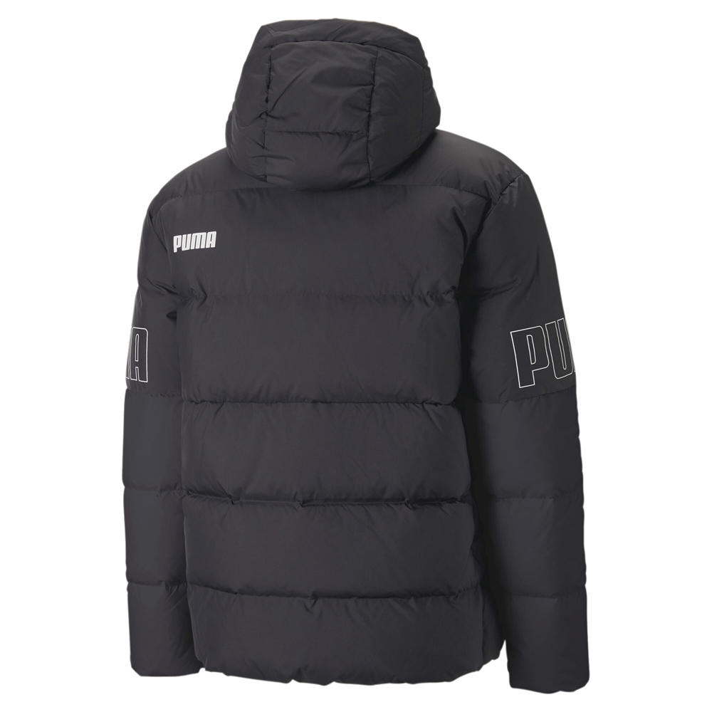 Puma Power Down Puffer Full Zip Jacket Mens Black Casual Athletic Outerwear 8493