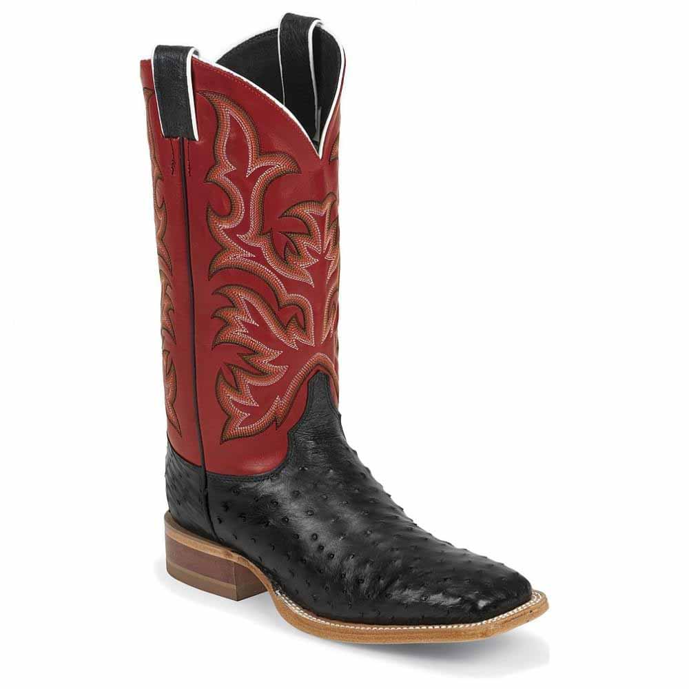 Justin Boots Black Full Quill Ostrich