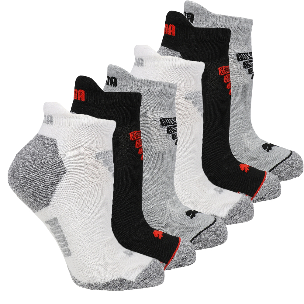 forum reptielen streng Shop Grey, Multi Mens Puma 6Pk 1/2 Terry Low Cut Socks