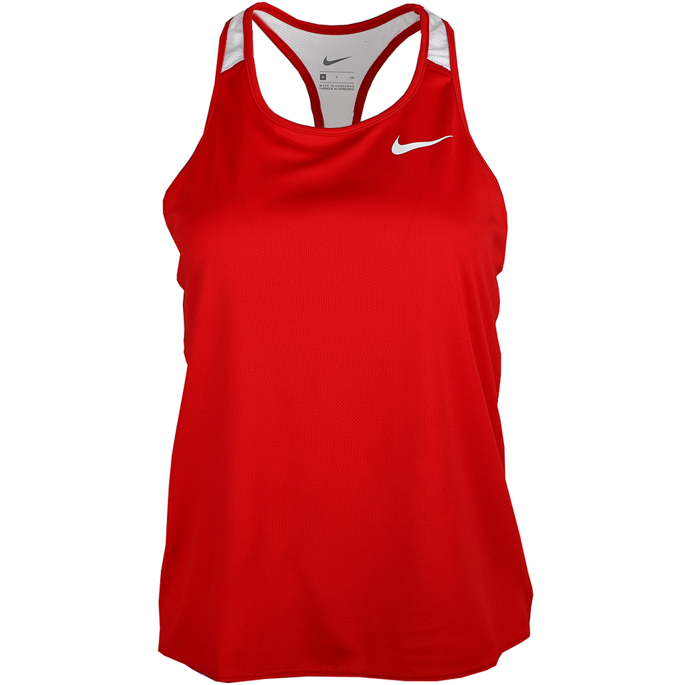 Shop Red Womens Nike Team Breathe Race Day Scoop Neck Tank