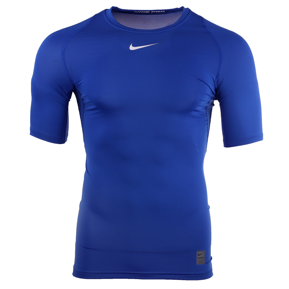 Pardon Spoedig Opa Shop Blue Mens Nike Pro Short Sleeve Crew Neck Compression T-Shirt