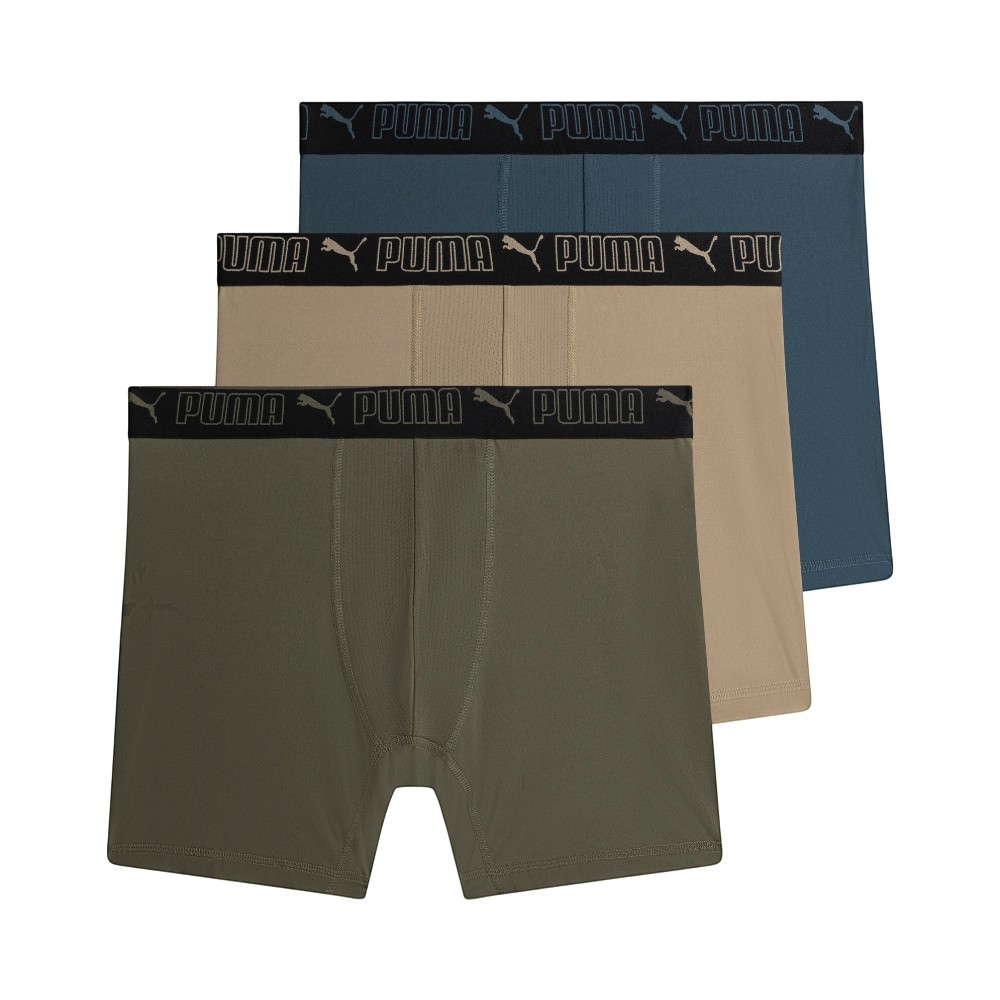 PUMA Training Men's Boxers 3 Pack in Assorted Colours, Size M