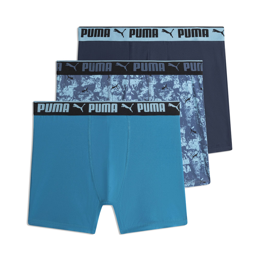 PUMA 3 Pack Athletic Fit Boxer Briefs