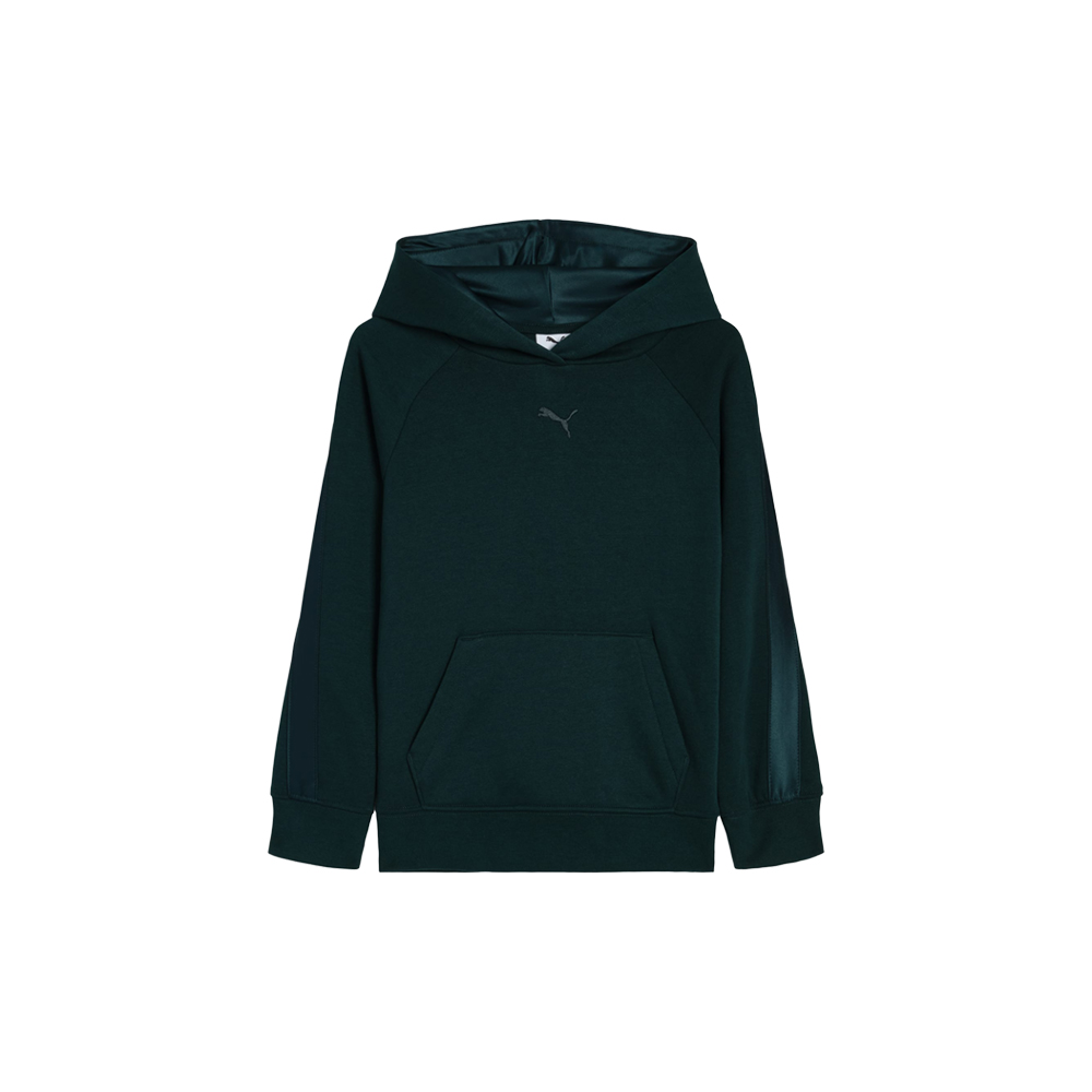 PUMA Essentials Satin Big Kids' Fleece Hoodie in Green, Size L
