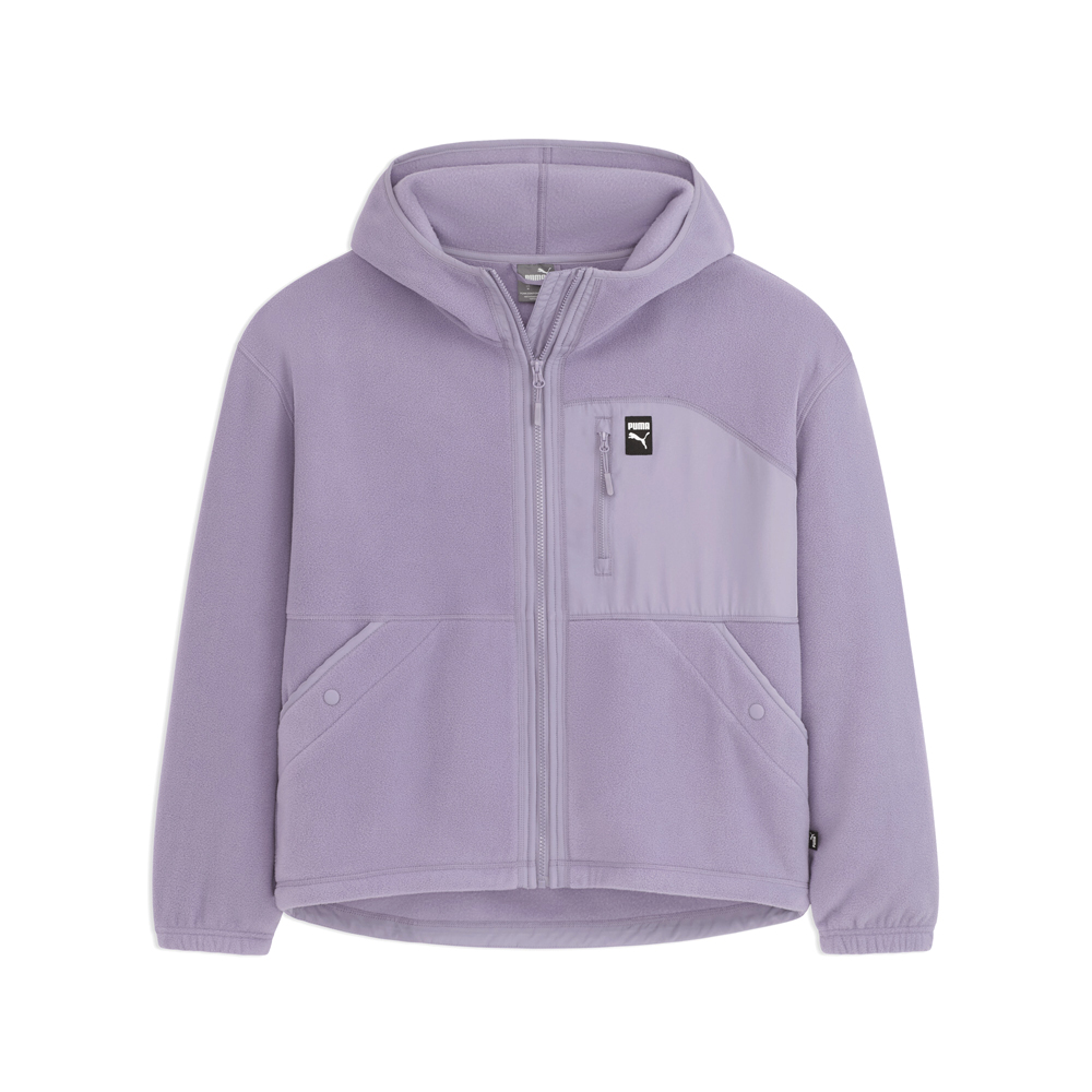 PUMA Polar Fleece Women's Hooded Fleece Jacket in Purple, Size S