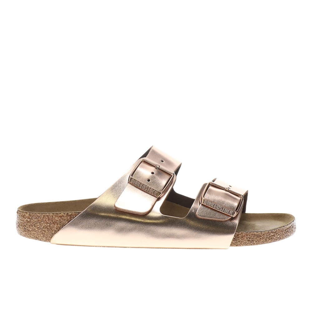 BIRKENSTOCK Arizona Soft Footbed Metallic Leather Sandals
