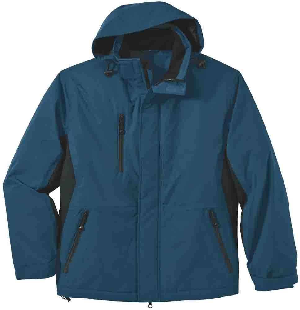 River's End Classic Color Block Parka Mens Blue Casual Athletic Outerwear 9910-T