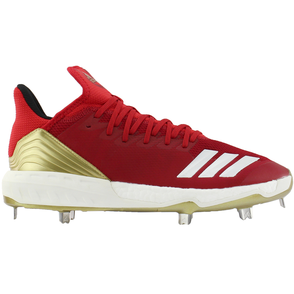 Adidas Icon 4 Baseball Cleats Red Mens Lace Up Athletic | Shoe Bacca