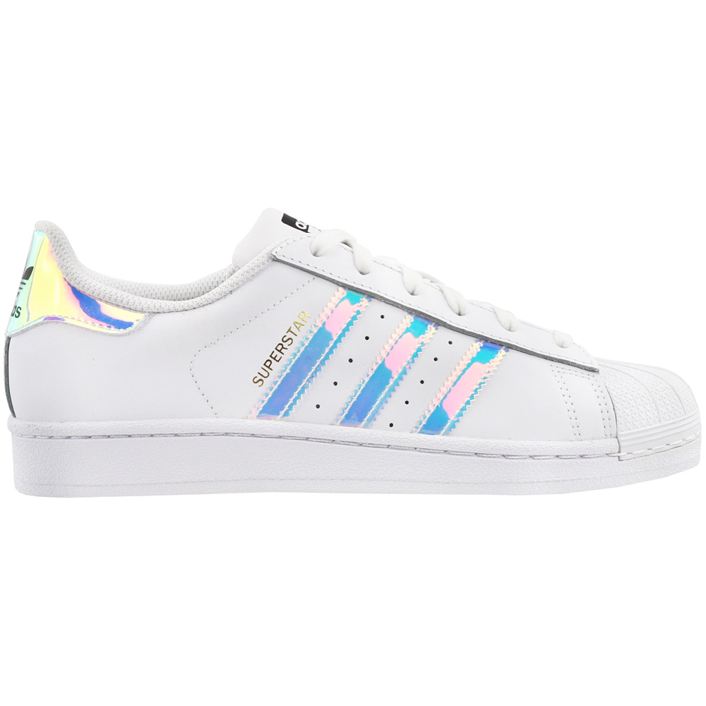 adidas superstar metallic white