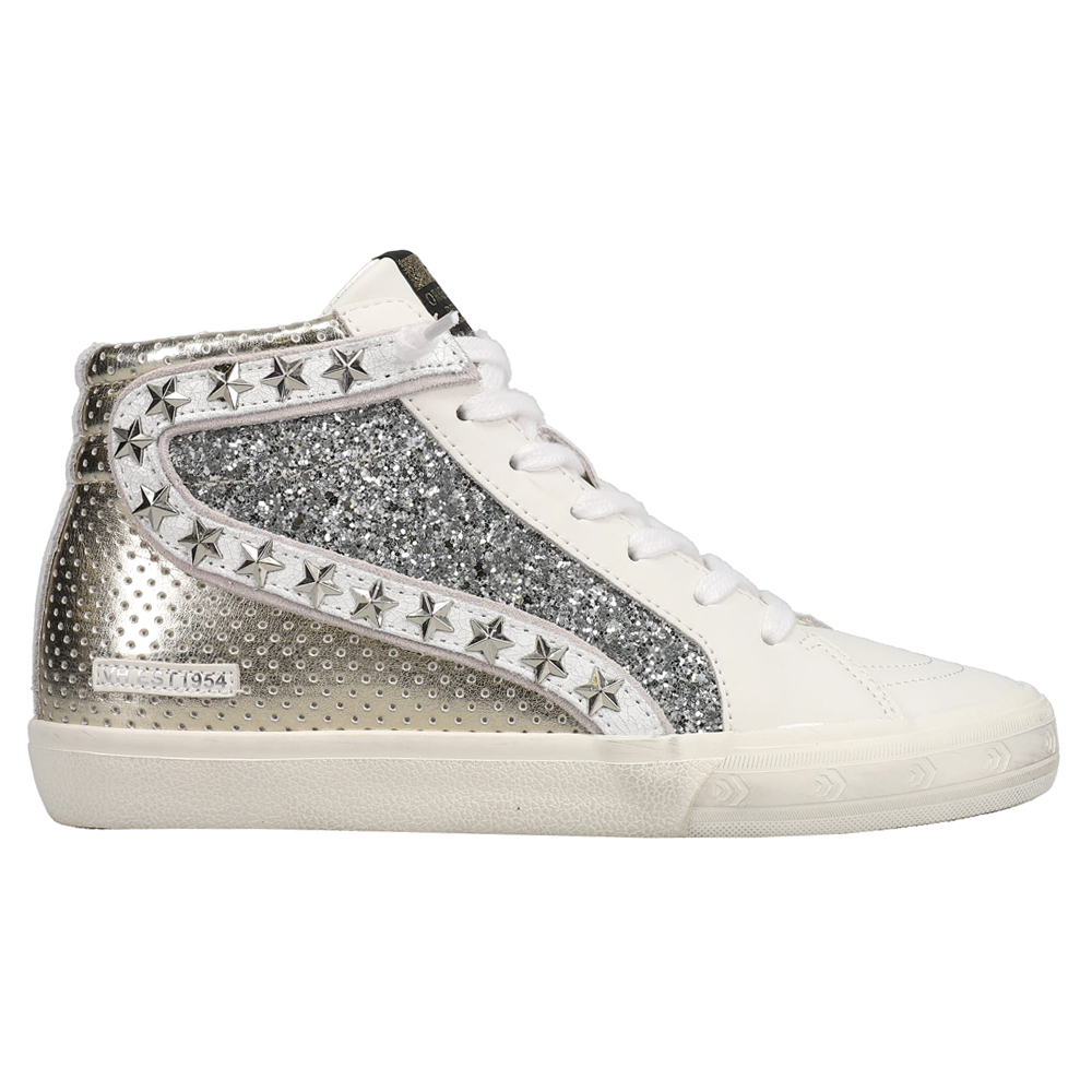 Vintage Havana Bailey Glitter High Top Womens Gold Sneakers Casual ...