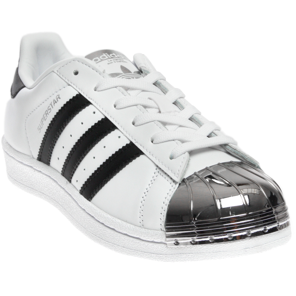 adidas superstar black white womens