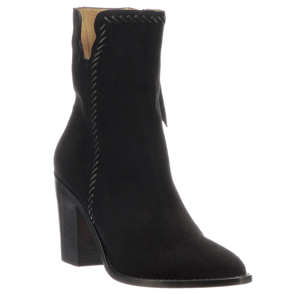 suede pointed toe booties