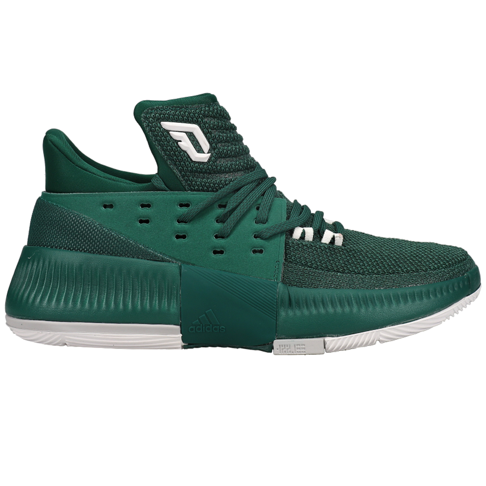 Adidas Men's Dame 3 Basketball Shoes in Dark Green/White (Size 7)