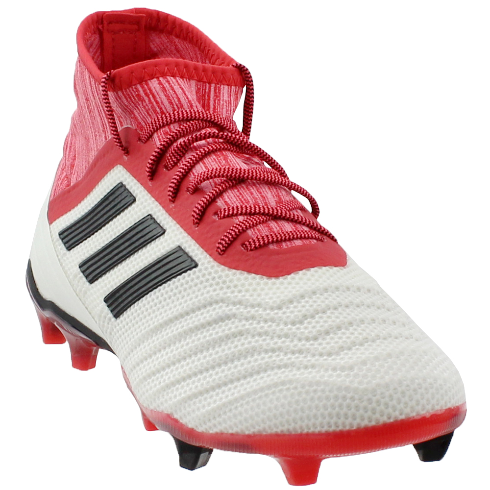adidas Predator 18.2 Firm Ground White Mens Lace Up Athletic