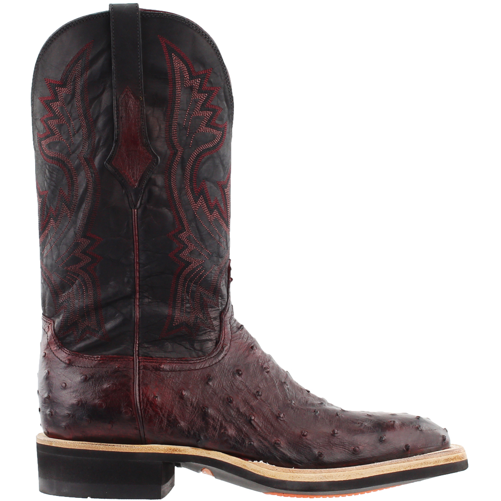 ostrich leather boots