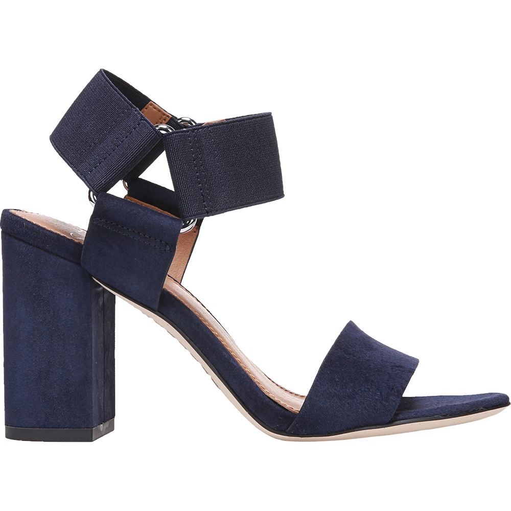 womens navy block heel sandals