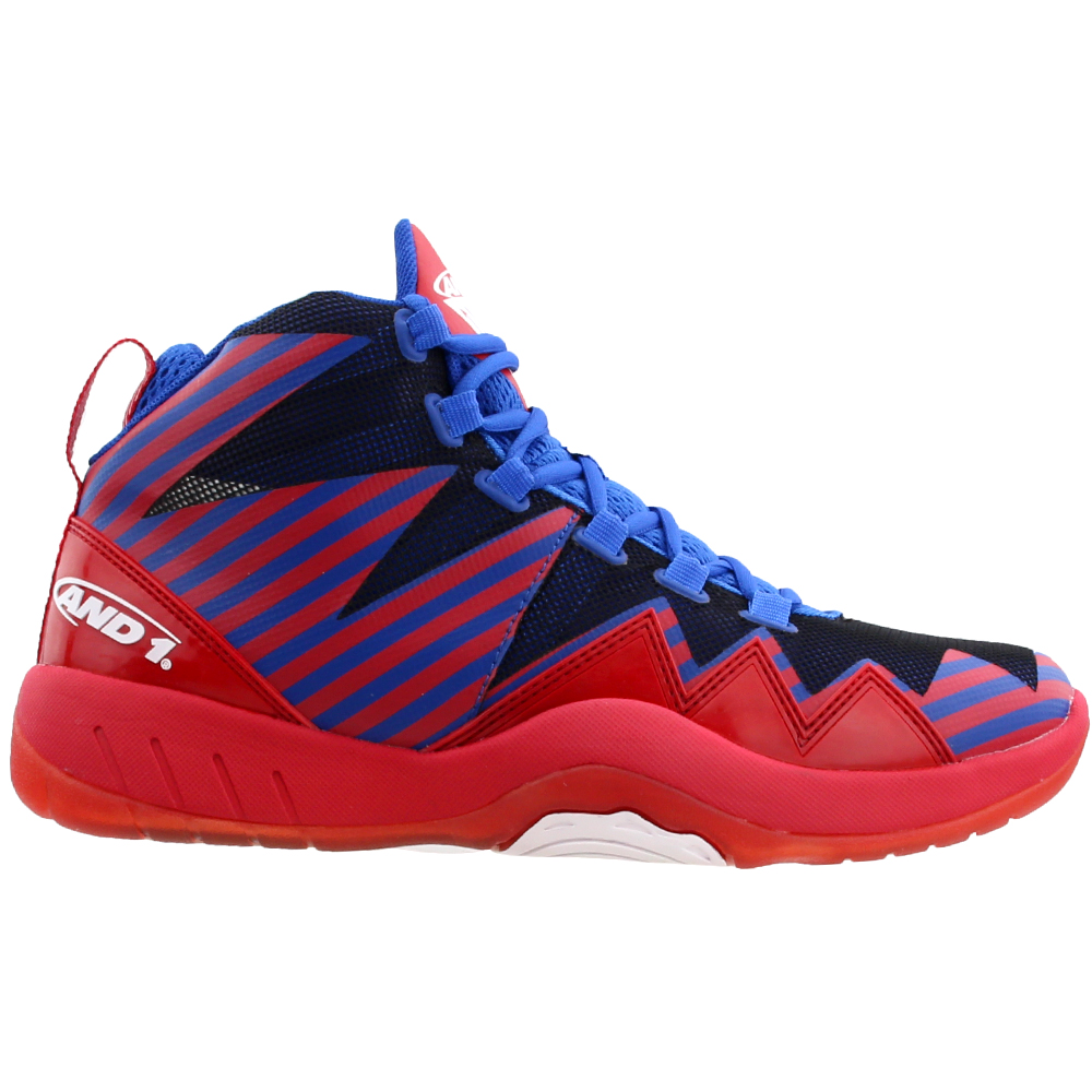 AND1 Boom Red Mens Lace Up Athletic