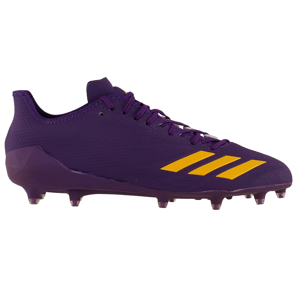 purple and gold adidas football cleats