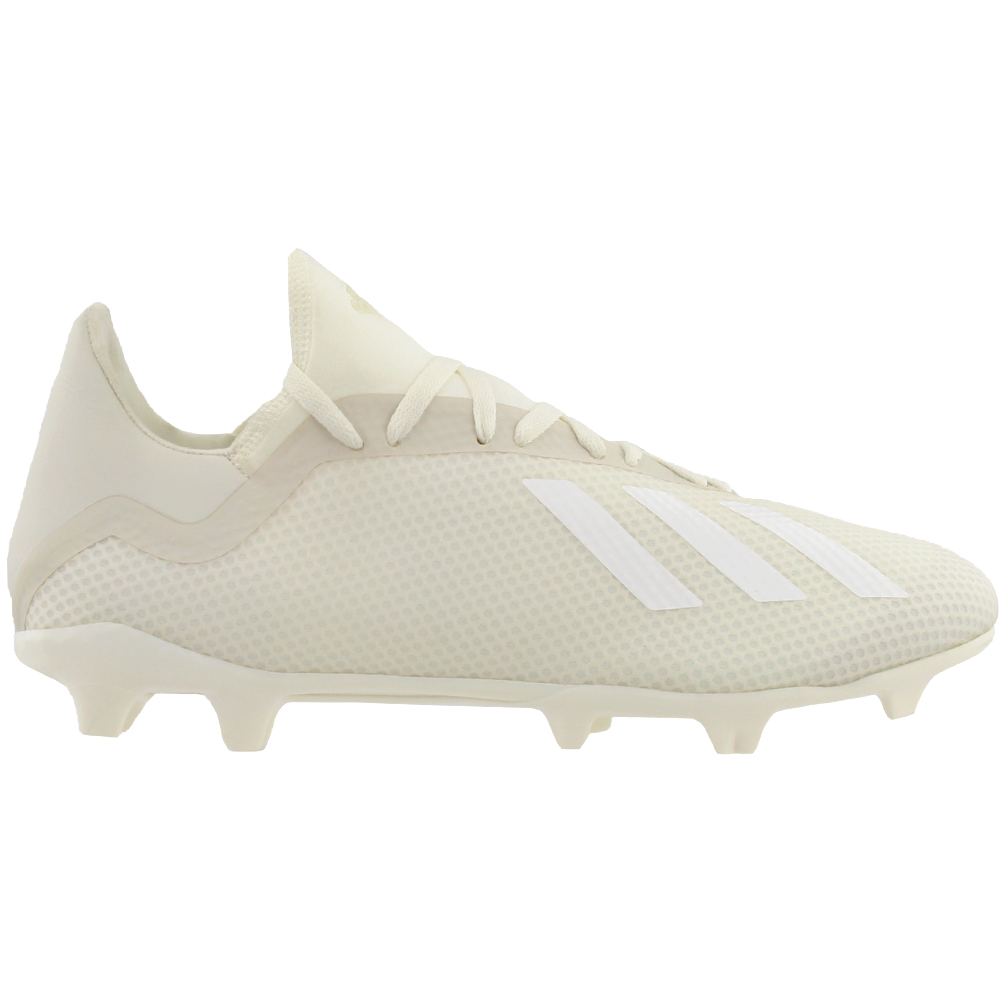 Shop White Mens adidas X 18.2 Firm Soccer Shoes