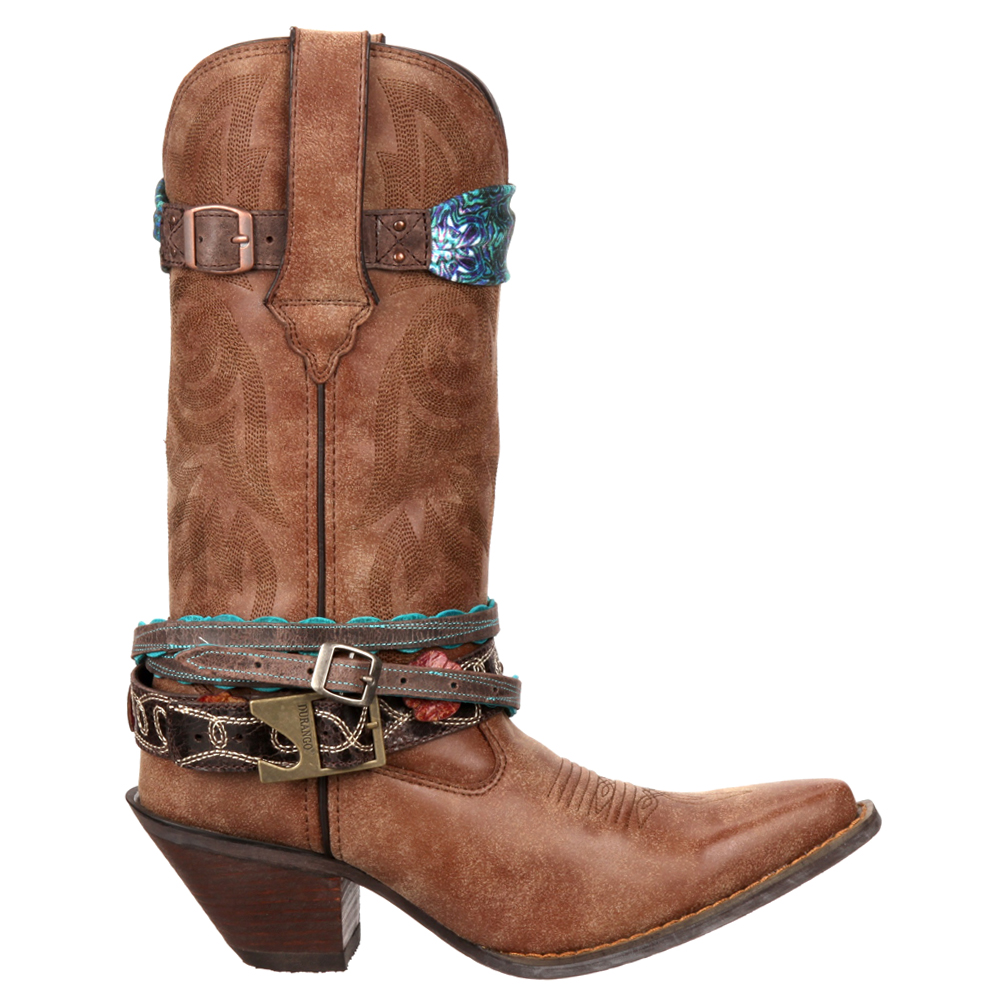 Женские коричневые повседневные ботинки Durango Crush Snip Toe Cowboy DCRD145