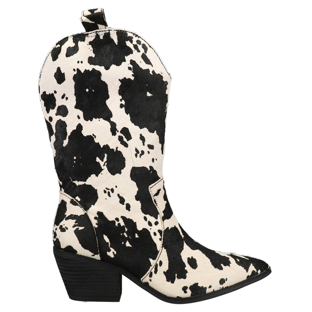 cow print boots womens