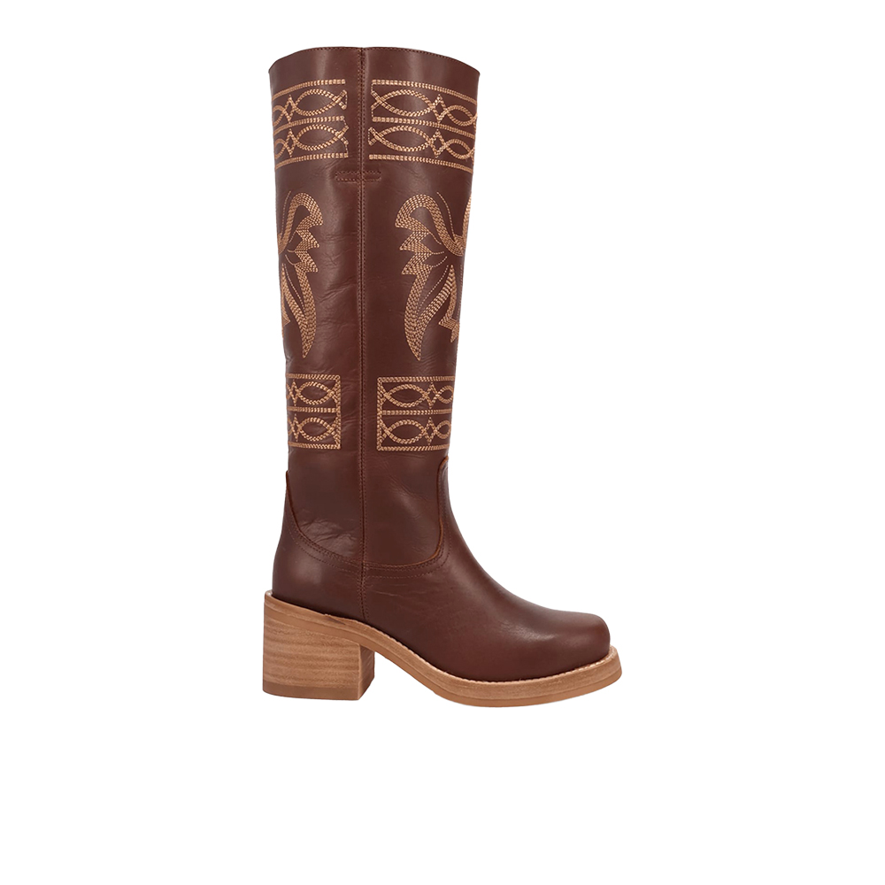 Dingo Avalon Embroidered Round Toe Pull On Boots